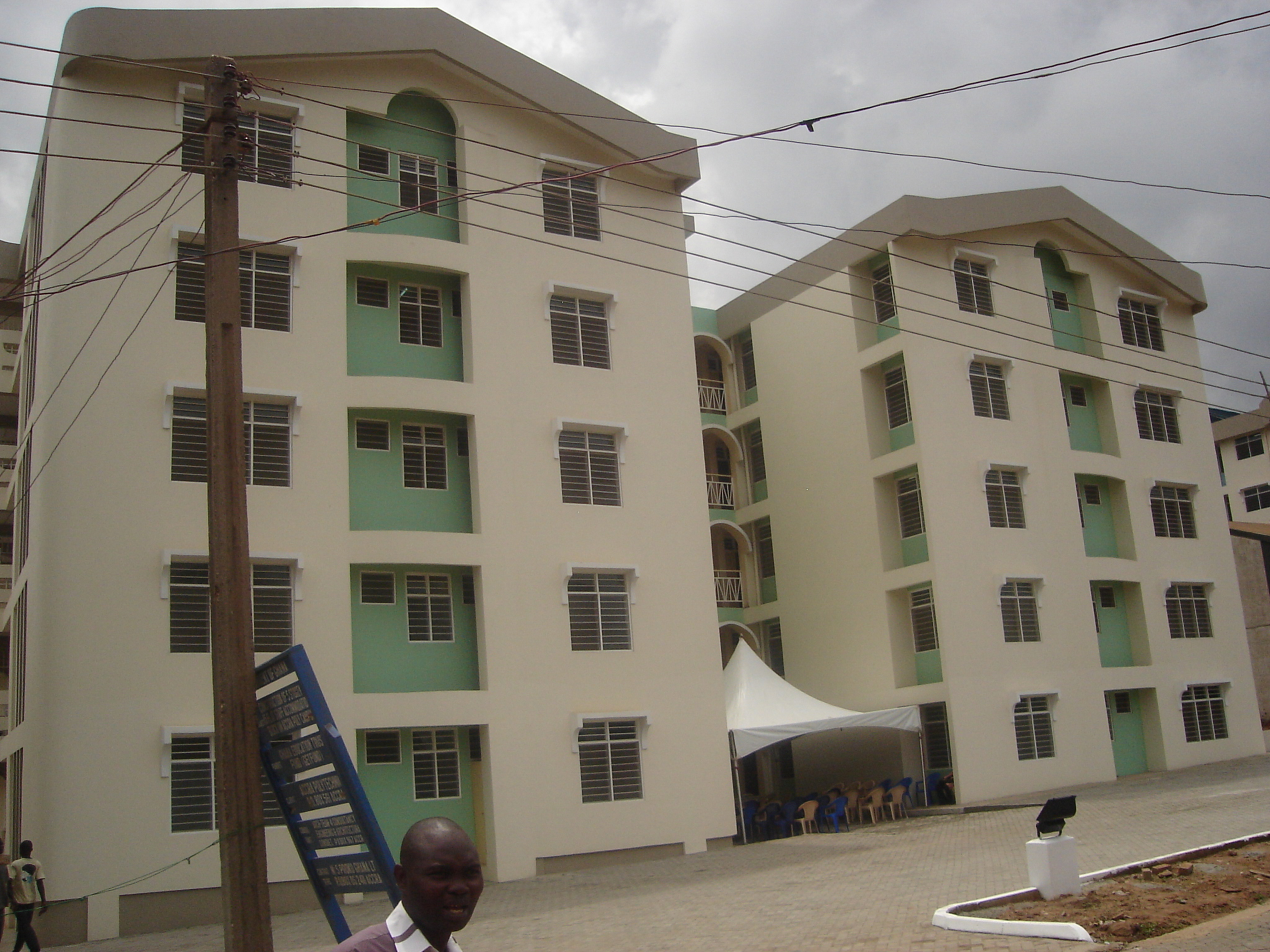 COMPLETED 5-STOREY 3-BEDROOM STAFF ACCOMODATION BLOCK AT ACCRA TECHNICAL UNIVERSITY hki(1)